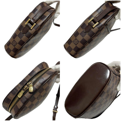 Louis Vuitton Shoulder Bag Ipanema PM Damier Leather Brown Crossbody Bag