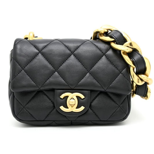 Chanel Shoulder Bag Quilted Small Flap As3214