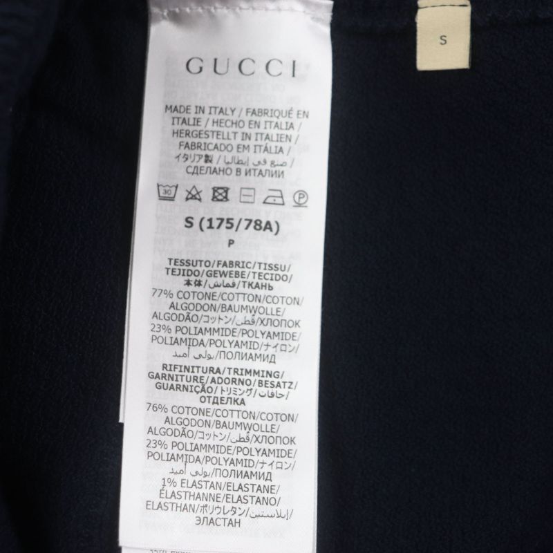  Gucci 752098 GG Cotton Jacquard Knit Half Pants Shorts Brown Navy S Made In