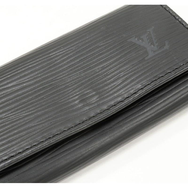 Louis Vuitton 4-ribbon Key Case Epi Noir Black Gold Hardware Multicles 4 — view 4