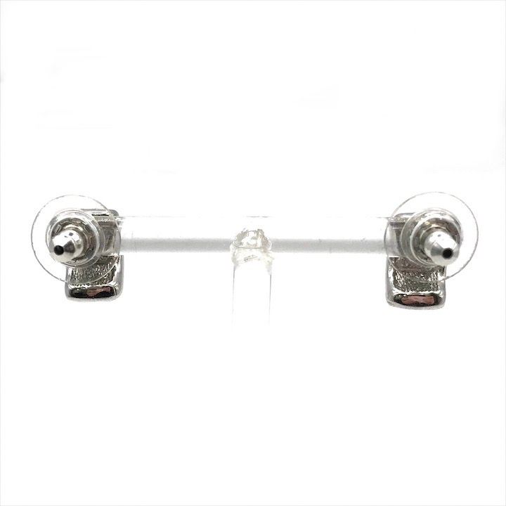 Dior Line Stone Silver Earrings