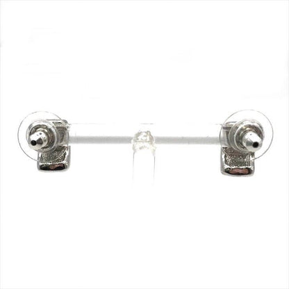 Dior Line Stone Silver Earrings