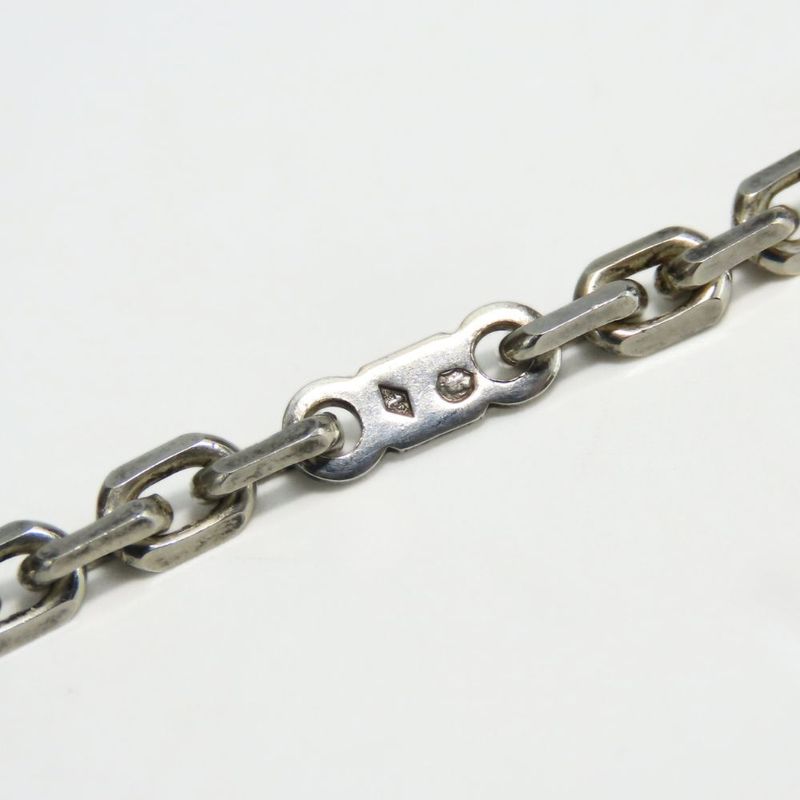 Hermes Bag Charm Leather Silver 925 Orange Silver Hardware Accessories Small