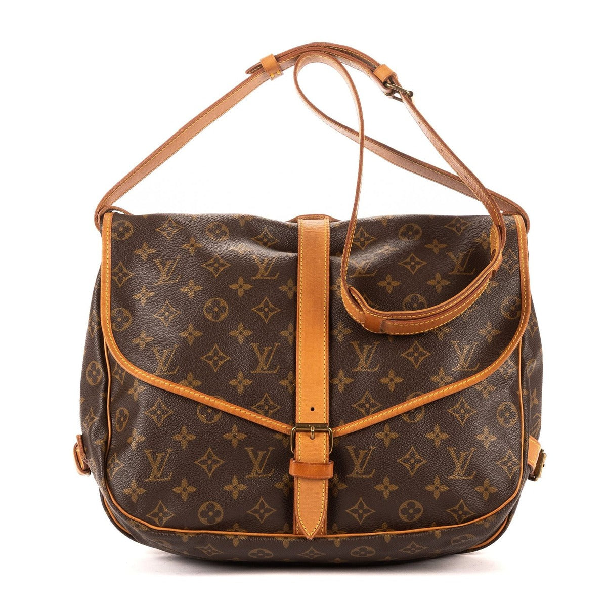 Louis Vuitton Saumur Brown Monogram Canvas Shoulder Bag