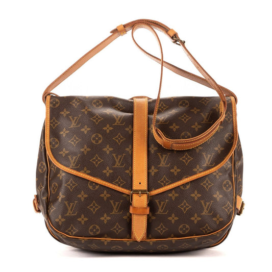 Louis Vuitton Saumur Brown Monogram Canvas Shoulder Bag