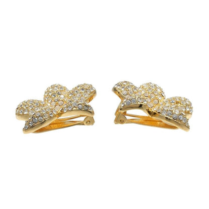 [dior] Christian Dior Gold Plated And Rhinestone Ladies 25.0g Earring