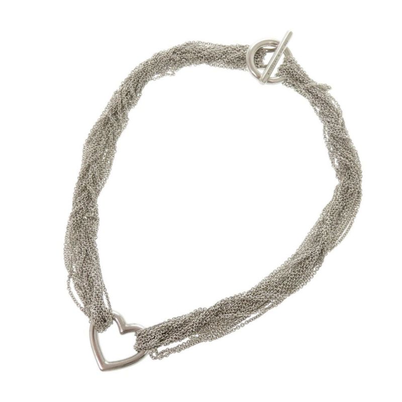 Tiffany & Co Open Heart Toggle Silver 925 Necklace 0275 Tiffany & Co