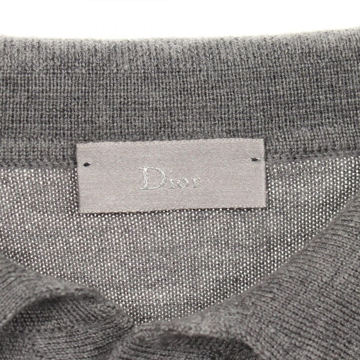 Dior Homme Polo Shirt Bee Embroidery Long Sleeve Knit Wool Bee — view 3