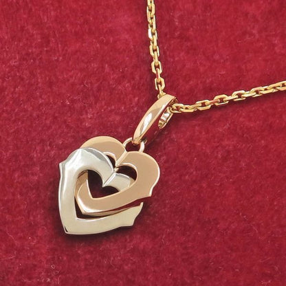 Cartier 2 Heart Charm with Chain