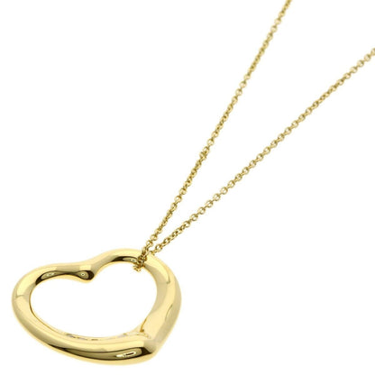 Tiffany & Co Open Heart Diamond Necklace 18k Yellow Gold