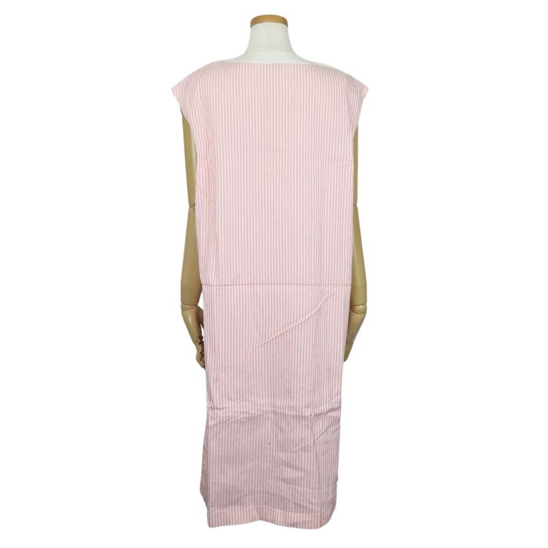 Christian Dior Dress L Cotton Pink White Stripe Apparel Women Christian Dior