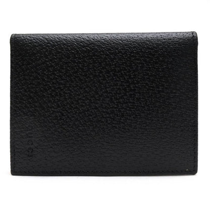 Gucci Card Case Business Card Holder Men's Leather Genuine Black Business Card