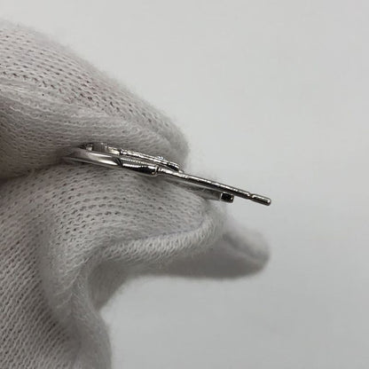 Dior Christian Dior Rhinestone Hoop Earrings Silver Ladies Men Fashion Vintage