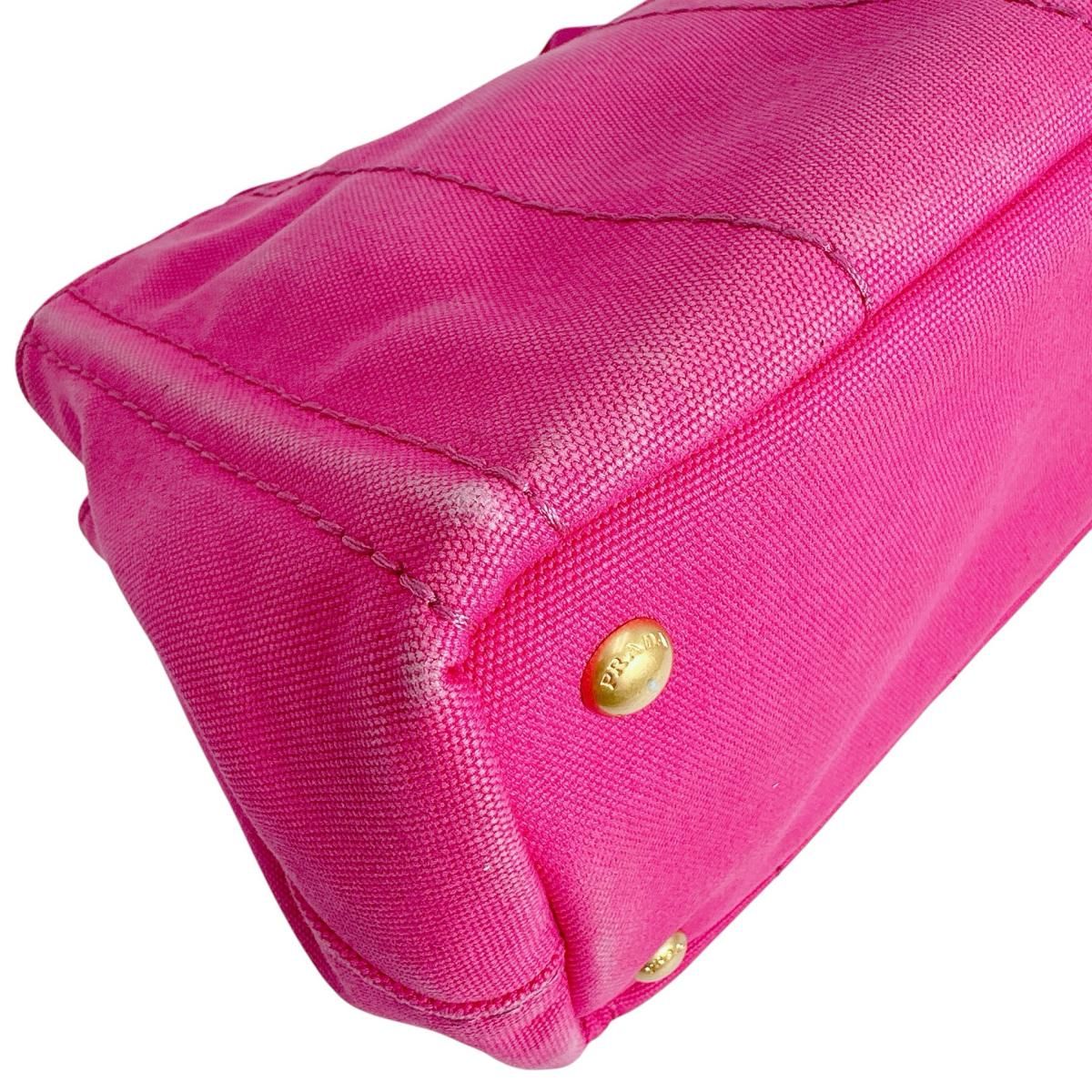 Prada 1 Bg439 Canapa Handbag Mini Tote Bag Pink