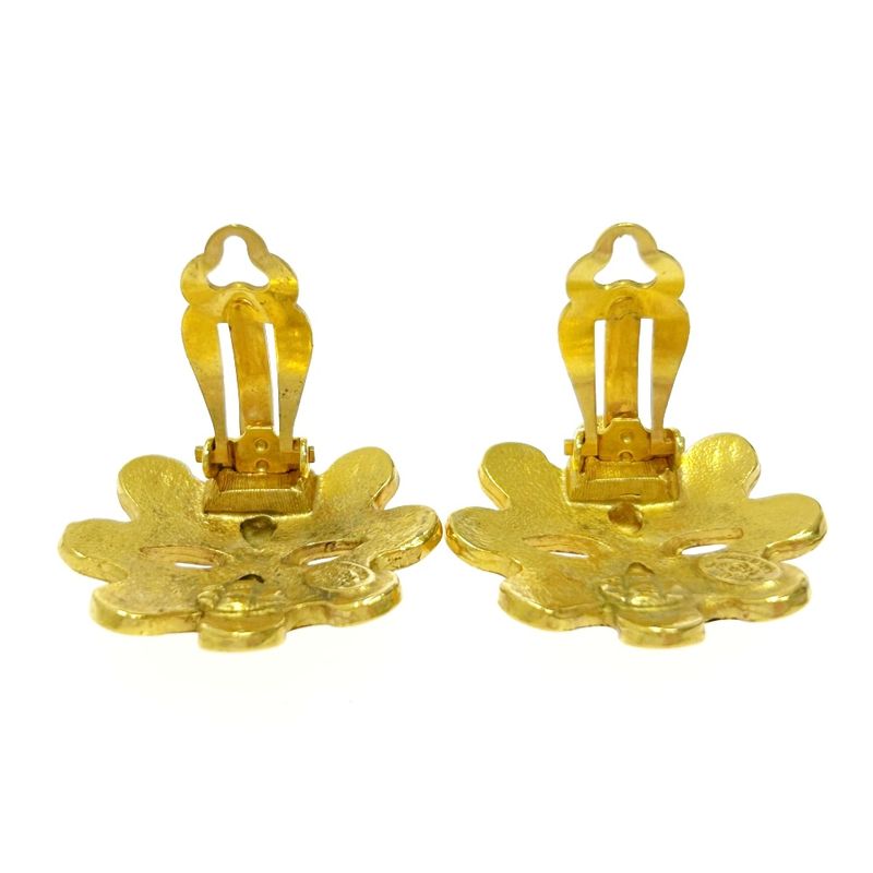 Chanel GP 94p Coco Mark Earrings Gold 408853 Earrings