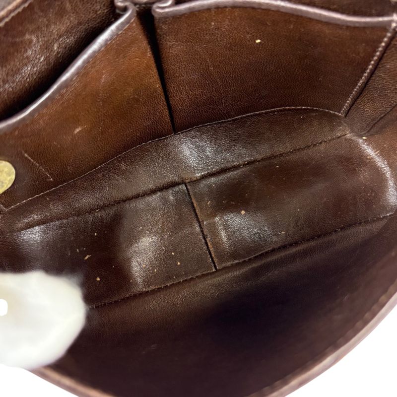 Celine Mini Shoulder Bag Dark Brown Leather Horse Carriage Hardware Horse