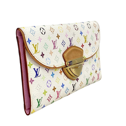 Louis Vuitton Trifold Wallet Monogram Multicolor Portefeuille Eugenie Blanc Rich — view 2