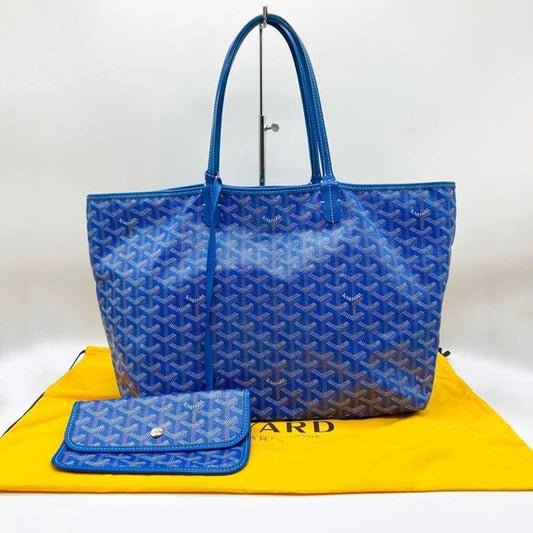 Goyard Saint Louis PM Blue Shoulder Tote Bag & Pouch