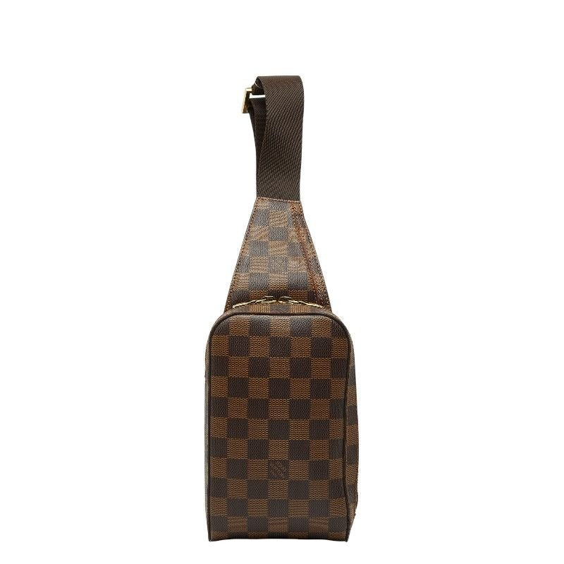 Louis Vuitton Damier Geronimos Body Bag Brown Leather