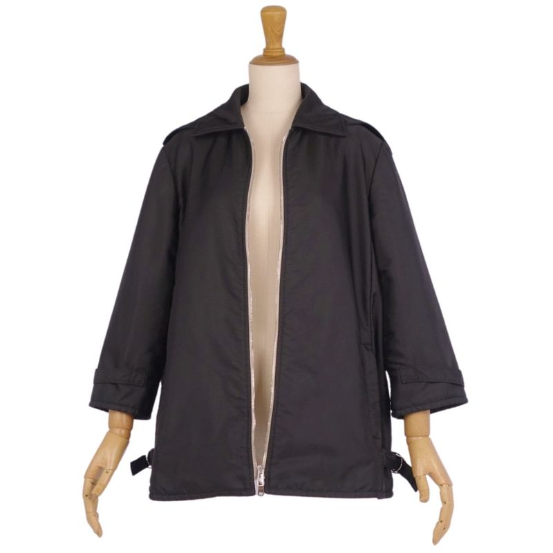 Prada Jacket Hoodie Hooded Zip Up Nylon