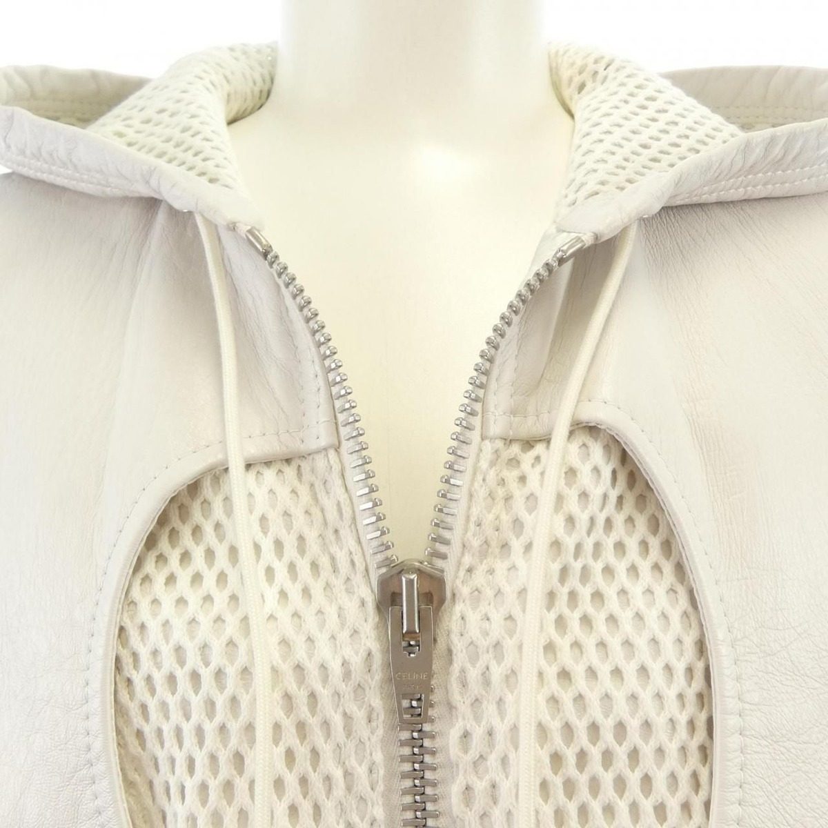 Celine Leather Jacket White — view 5