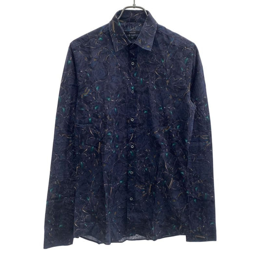 Gucci 13ss Slim Fit Floral Print Shirt 189474z3451 Purple Color 38