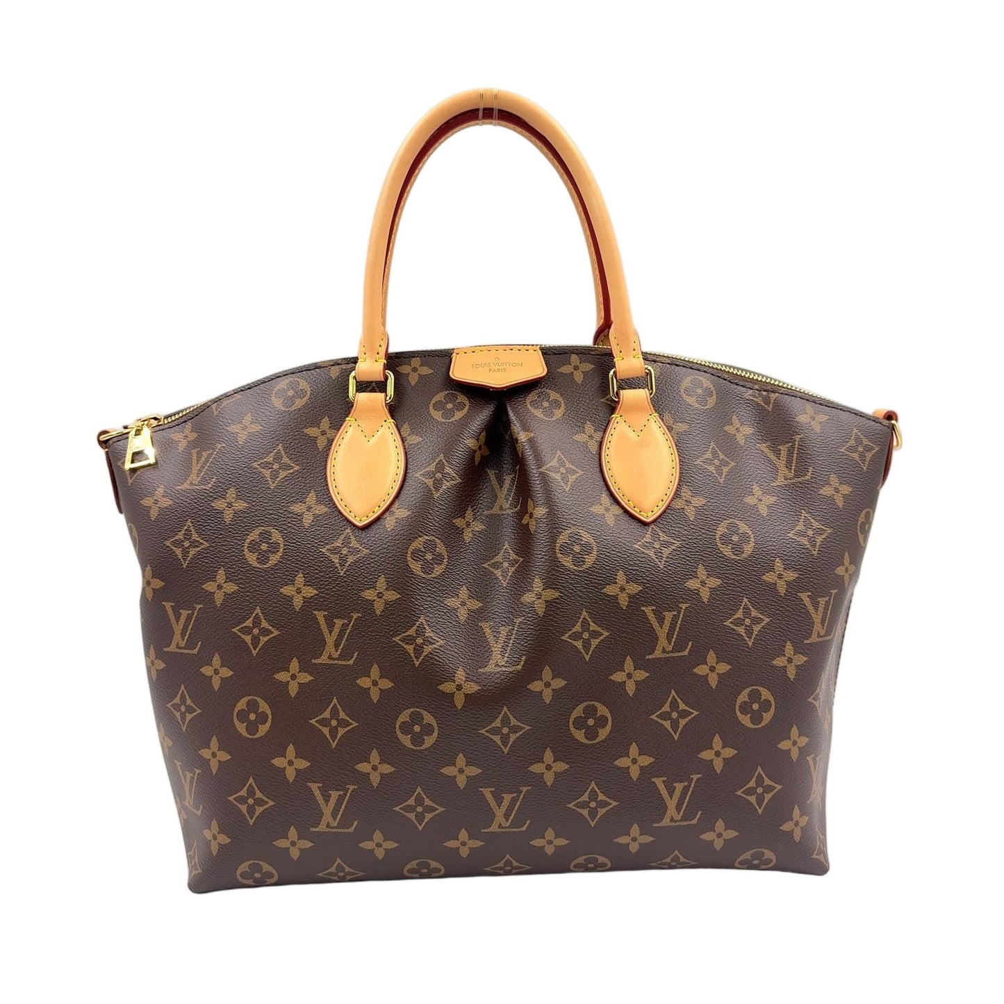 Louis Vuitton NM MM 2-Way Shoulder Leather Brown Handbag Gold