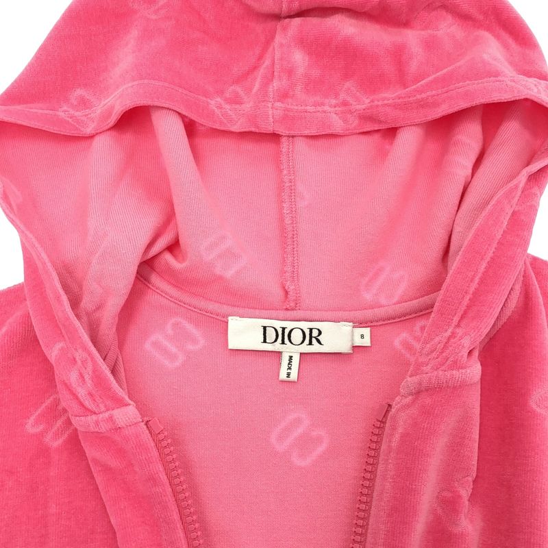 Christian Dior Kids CD Logo Velvet Hoodie and Shorts Setup 2wbb13care 2wbb13shte