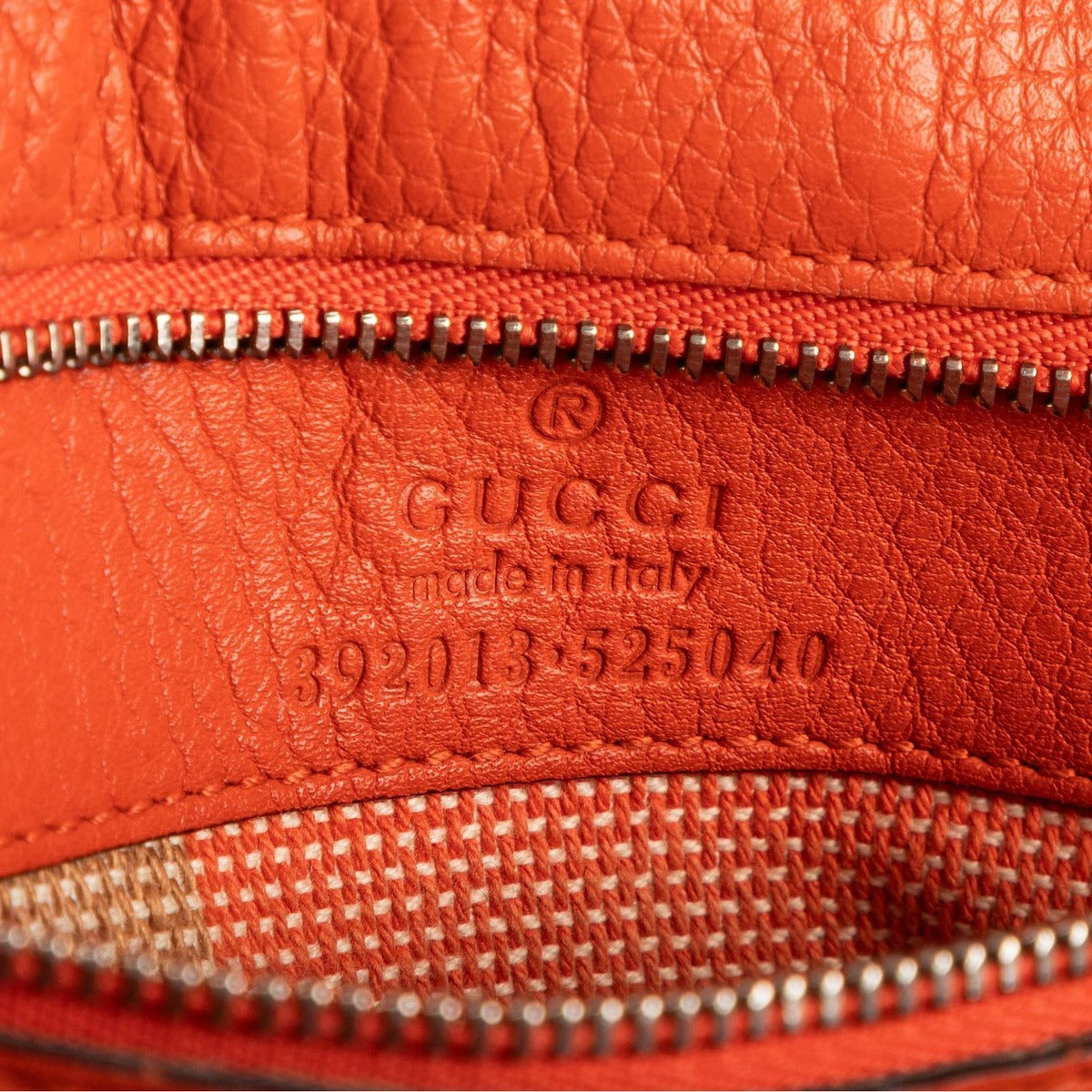 Gucci Large Daily Top Handle Orange Grain Leather — view 10