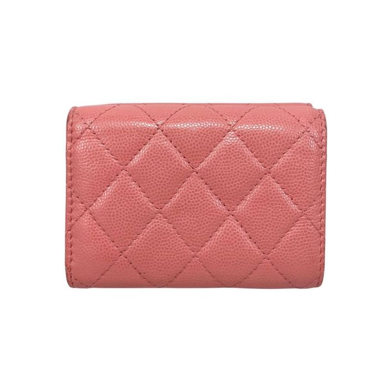 Chanel Trifold Wallet Classic Small Flap Wallet Ap0230 Matelasse Caviar Skin
