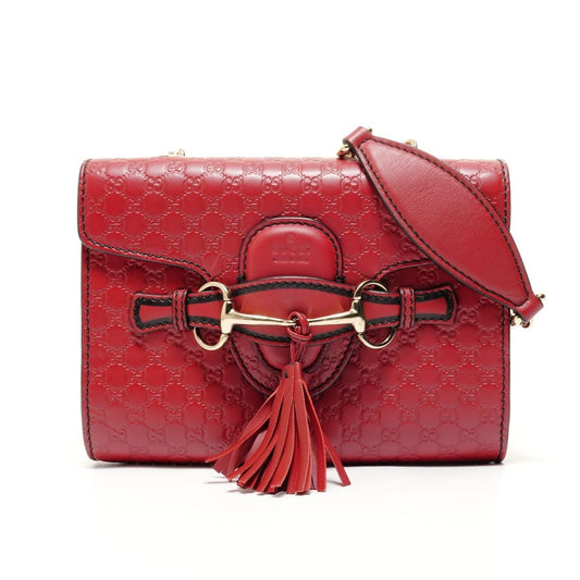 Gucci Shoulder Bag Micro GG Guccissima Chain Emily