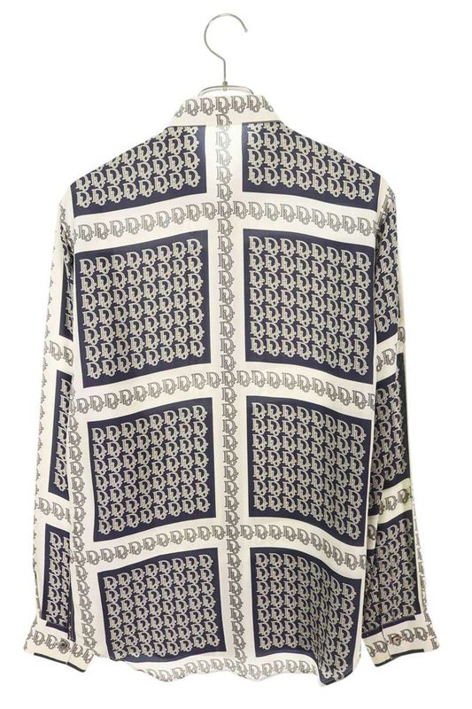 Dior 013c502a5095 Obscure All Over Silk Long Sleeve Shirt Men 39