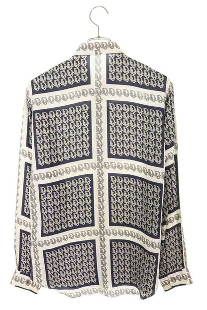 Dior 013c502a5095 Obscure All Over Silk Long Sleeve Shirt Men 39