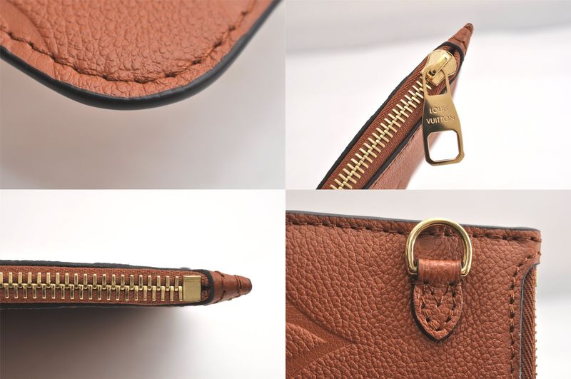 Louis Vuitton Monogram Empreinte Neverfull Pouch Wallet Brown LV 3397n
