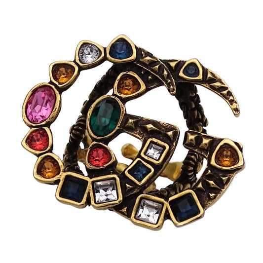 Gucci Ring GG Marmont Metal Gold Multicolor 11