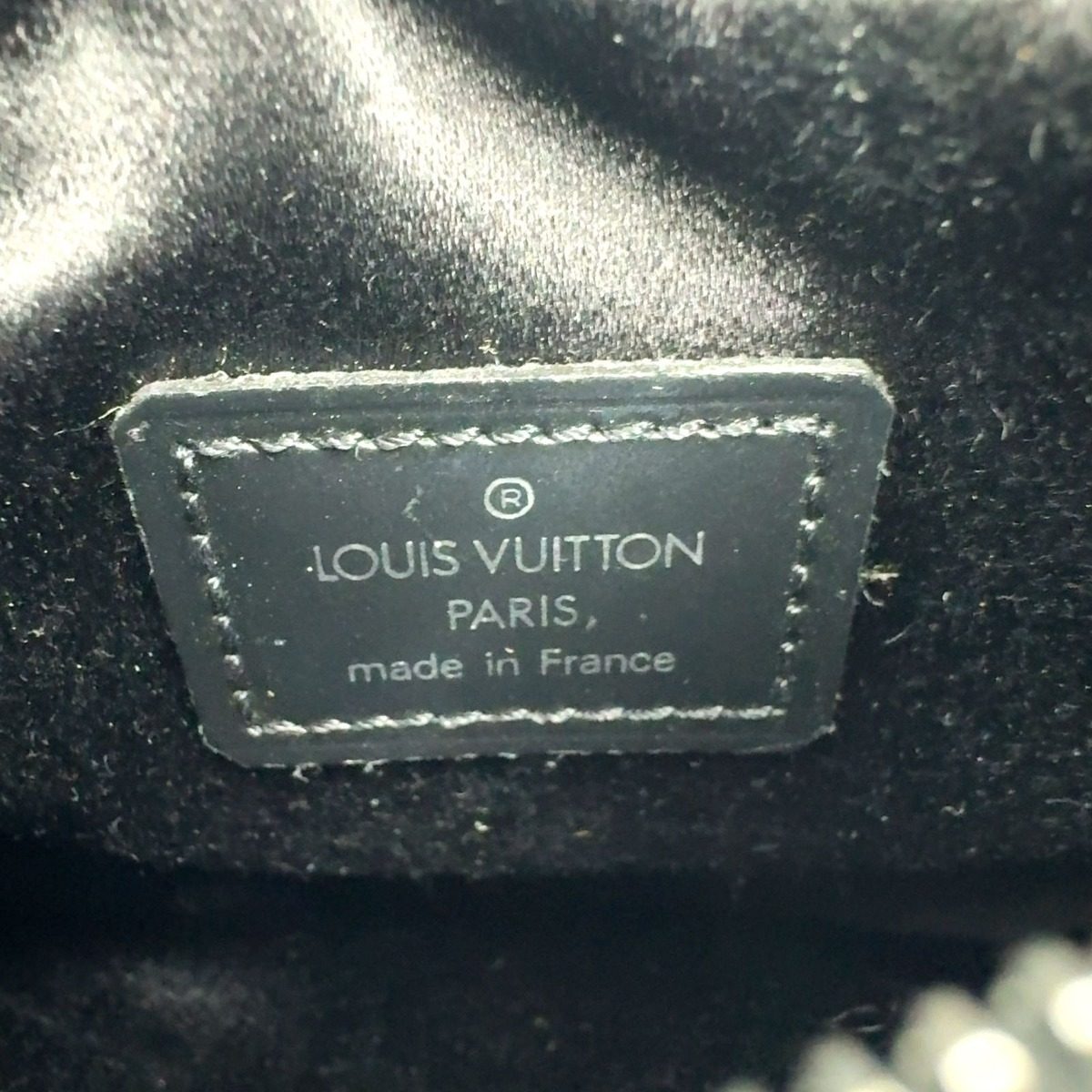 Louis Vuitton Little Boulogne Monogram Satin Noir Black Handbag Silver — view 4