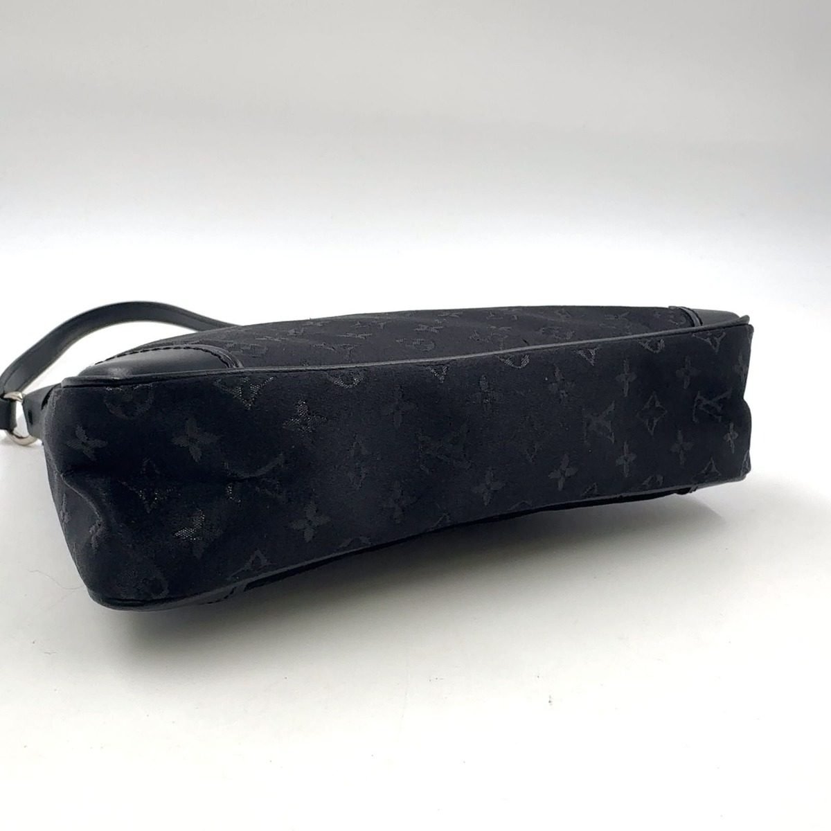 Louis Vuitton Little Boulogne Monogram Satin Noir Black Handbag Silver — view 5