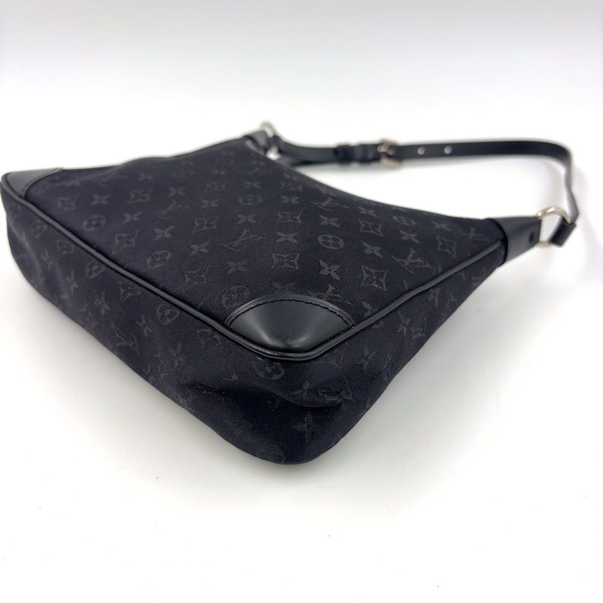 Louis Vuitton Little Boulogne Monogram Satin Noir Black Handbag Silver — view 6