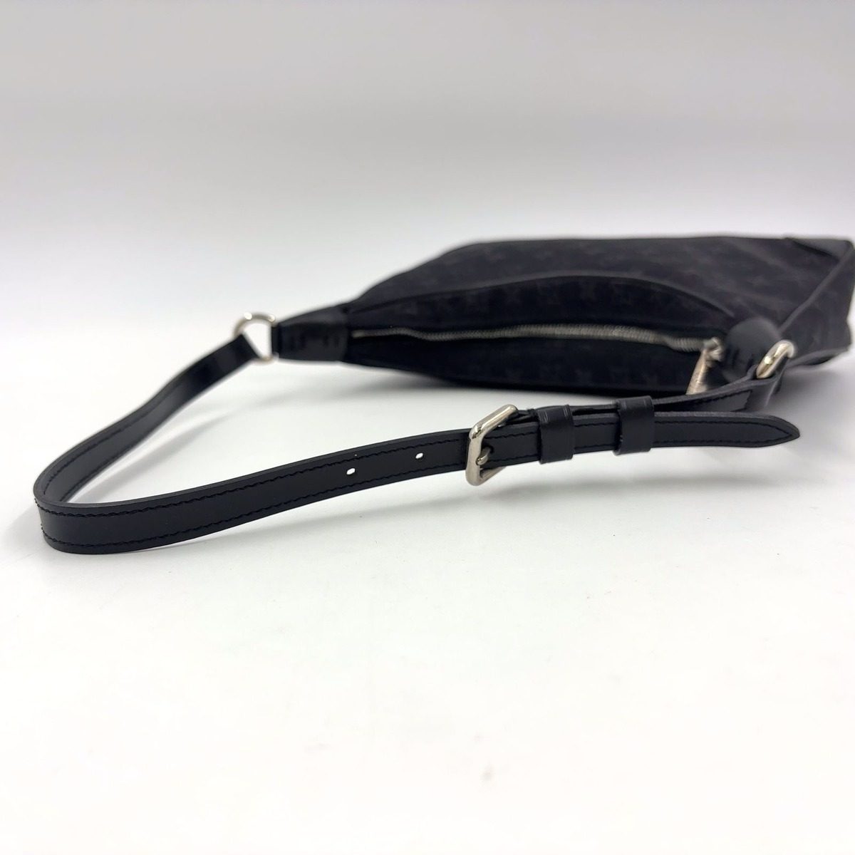 Louis Vuitton Little Boulogne Monogram Satin Noir Black Handbag Silver — view 8