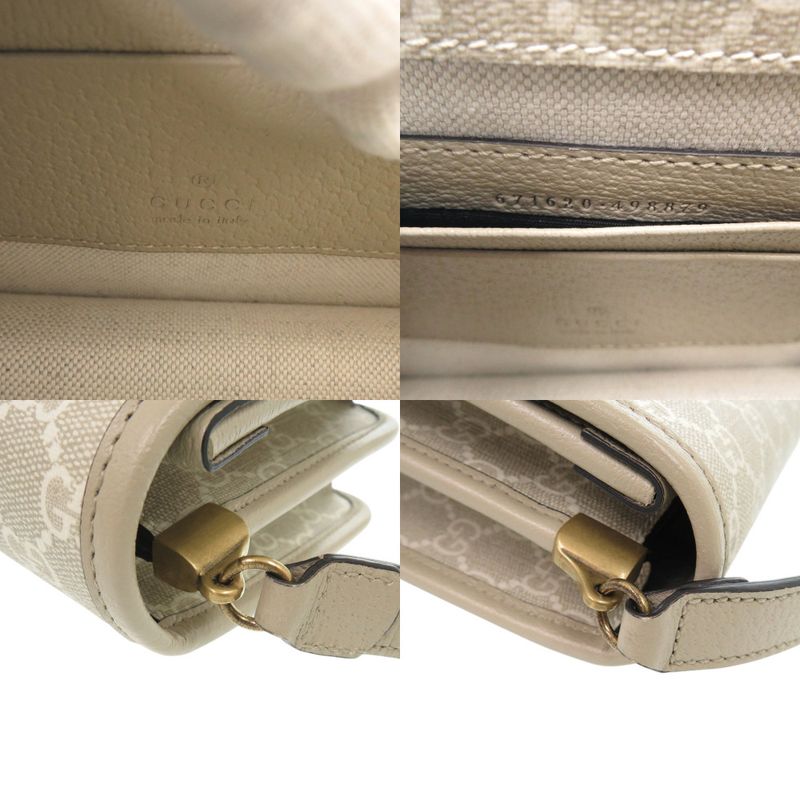 Gucci Interlocking G 671620 GG Supreme Canvas Beige Shoulder Bag 1188 Gucci