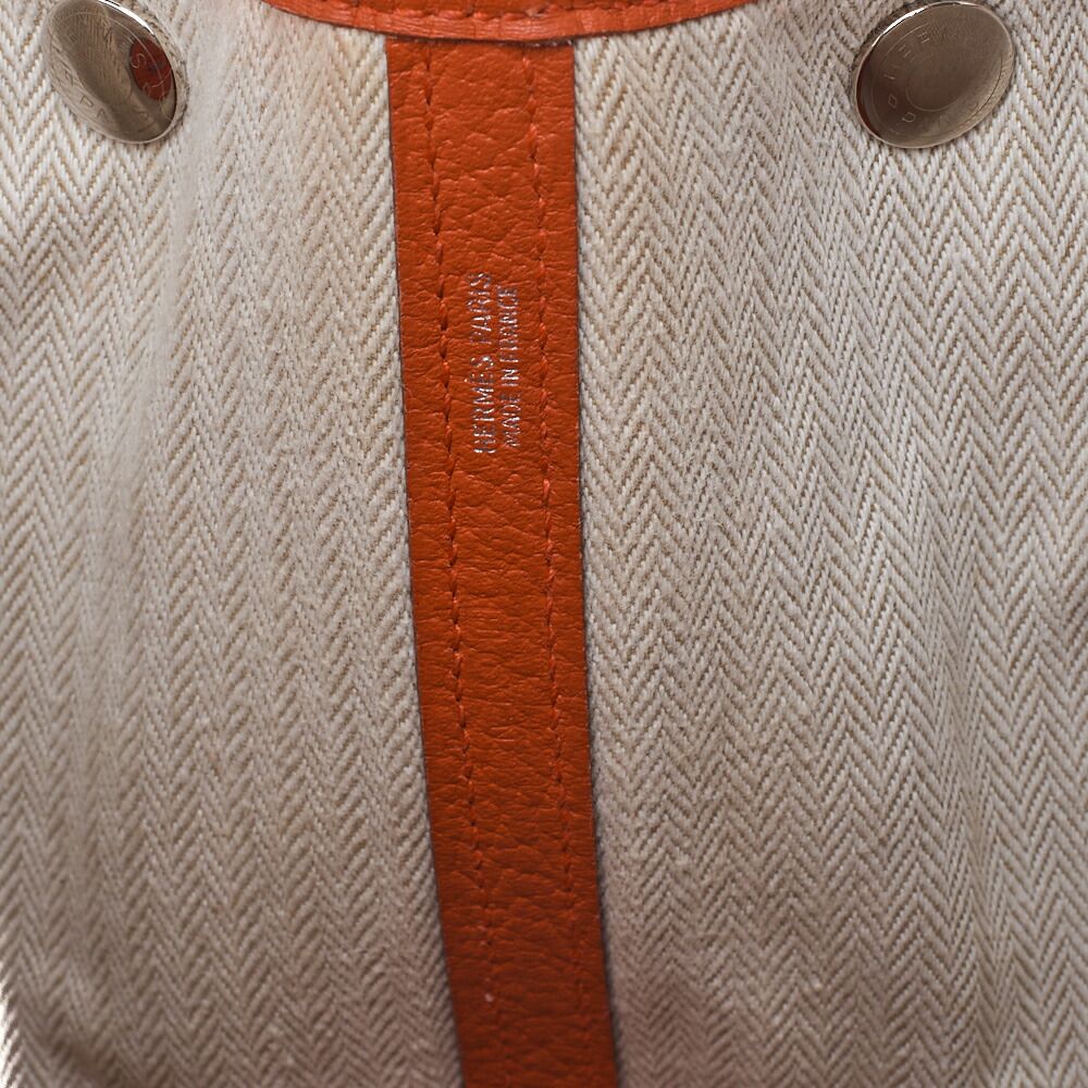 Hermes Garden Party PM Handbag Negonda Capucines Capucine Silver Hardware