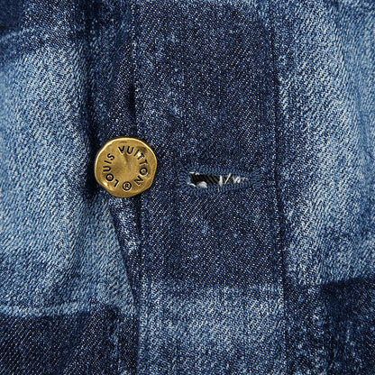 Louis Vuitton Short Sleeve Salt Print Denim Short Sleeve Shirt XL Indigo