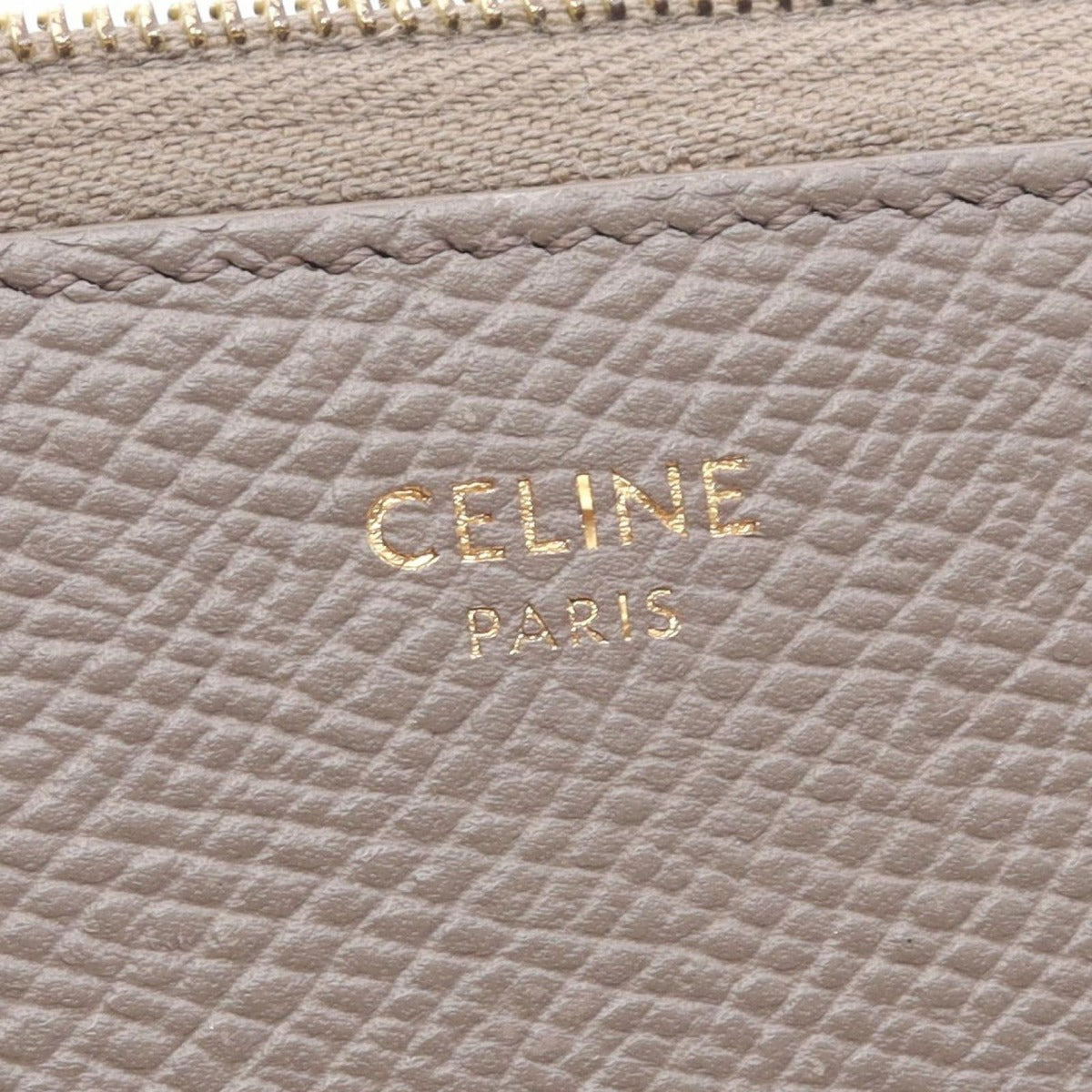 Celine Round Wallet Grey Leather — view 4