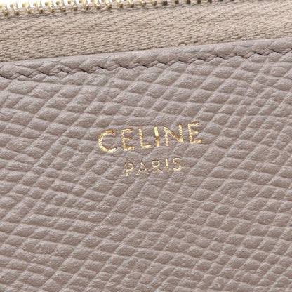 Celine Round Wallet Grey Leather — view 4