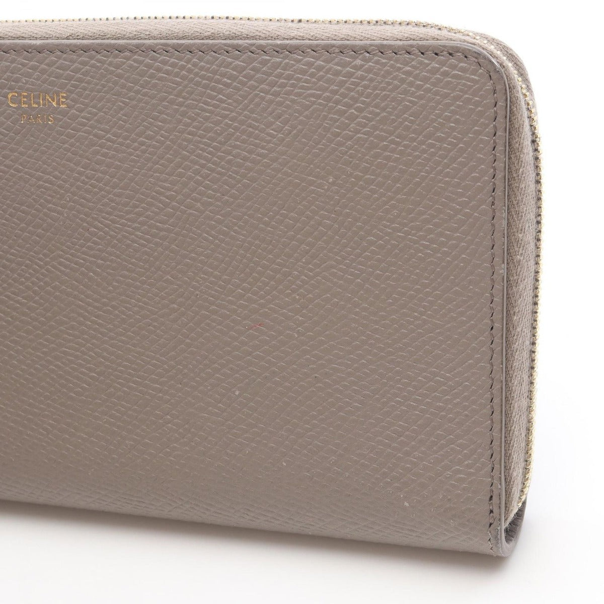 Celine Round Wallet Grey Leather — view 9