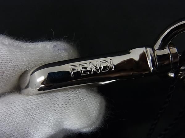 Fendi Key Holder Key Ring Bag Charm Women's Men's Silver Fr1701