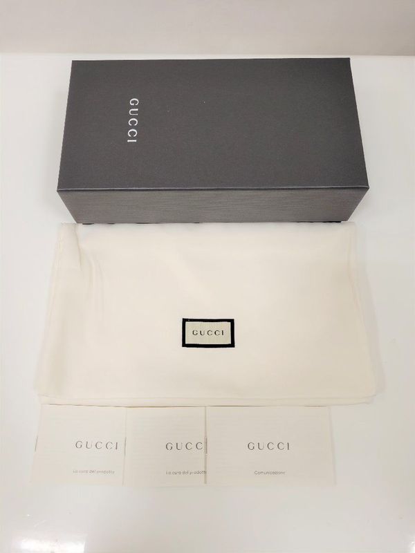 Gucci Bifold Long Wallet 719886 Off Dear Web Stripe Black Leather Accessories