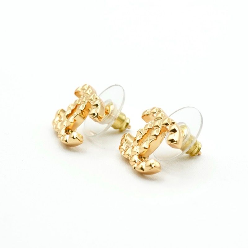 Chanel Earrings Earring Gold Coco Mark Matelasse