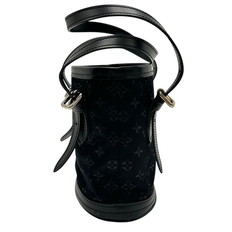 Louis Vuitton M92144 Monogram Satin Little Bucket Handbag Louis Vuitton Noir