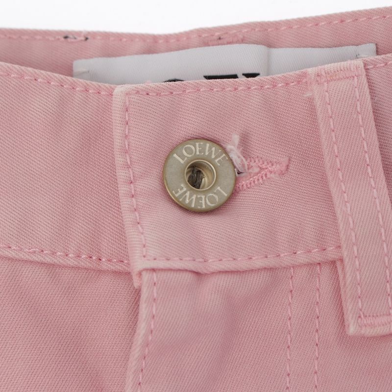 Loewe 25SS Barrel Cotton Trousers Pants Bottoms S359y04xft Pink 32